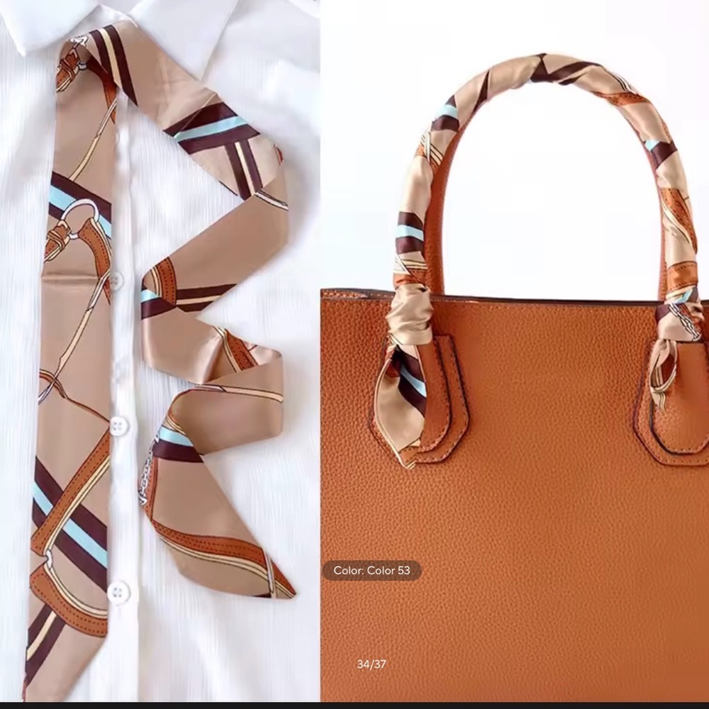 NEW! Designer-Nova-check-Style Silky Luxury-Style Twilly Scarf!